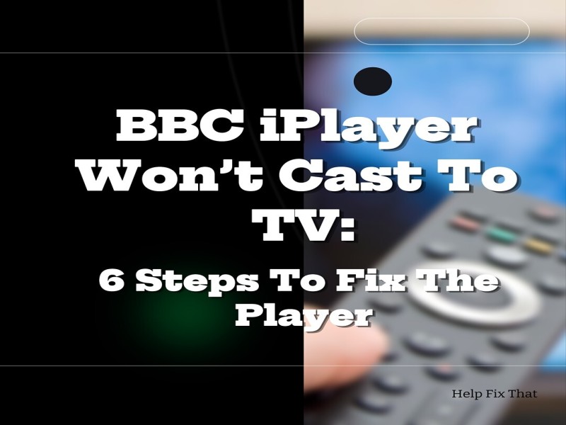 BBC iplayer won't cast to tv