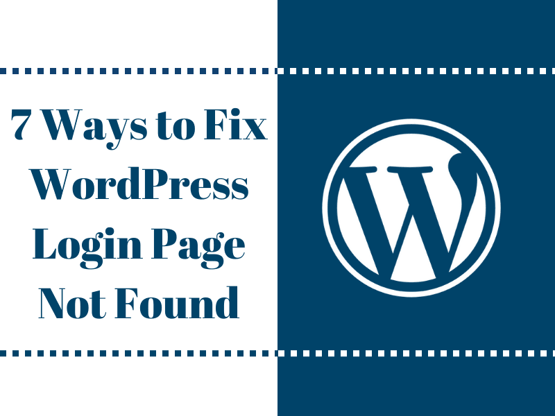 WordPress login page not found f