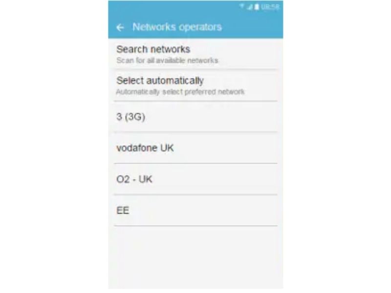 How do I select a roaming network?