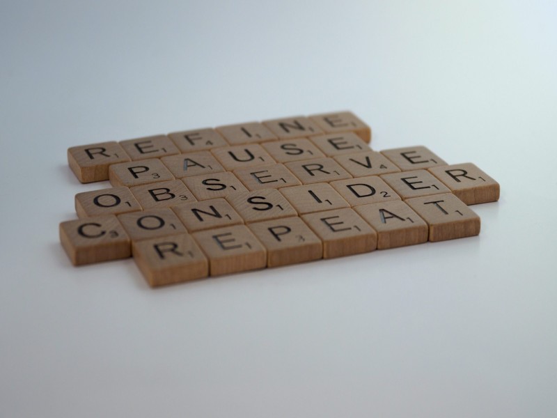 letters on table