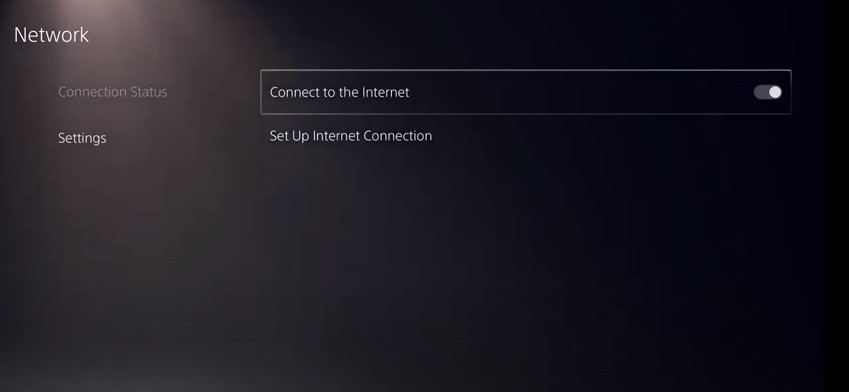 ps5 connecting to network