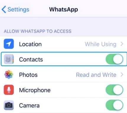 WhatsApp Won't Sync Contacts