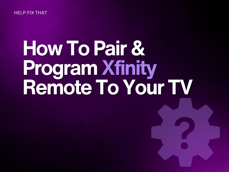 program xfinity remote to tv
