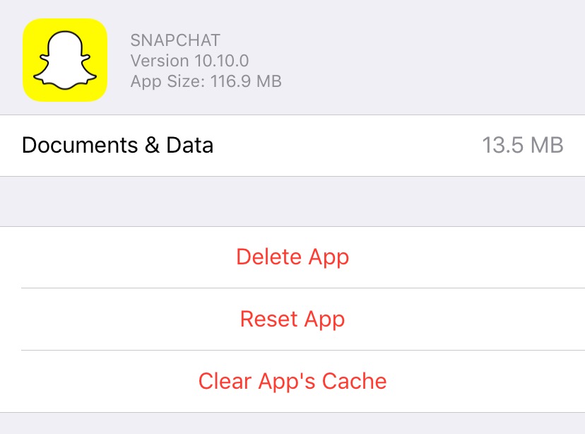 clear snapchat cache