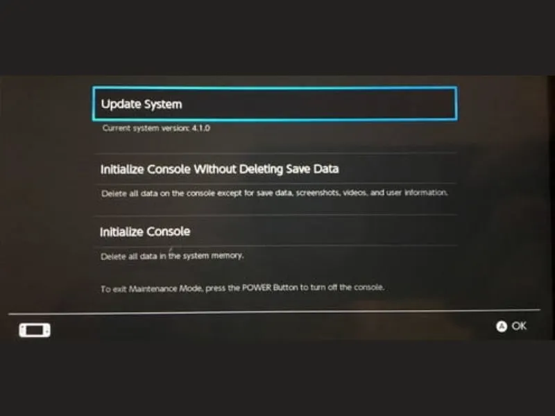 update nintendo switch