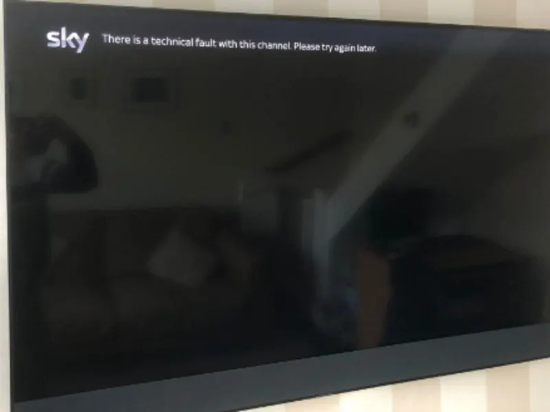sky tv technical error