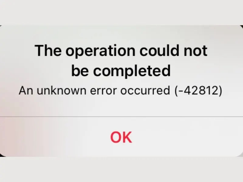 apple unknown error