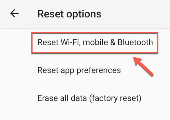 reset mobile wifi