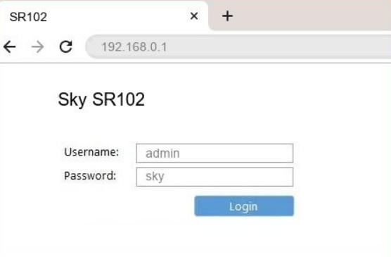 sky admin login page