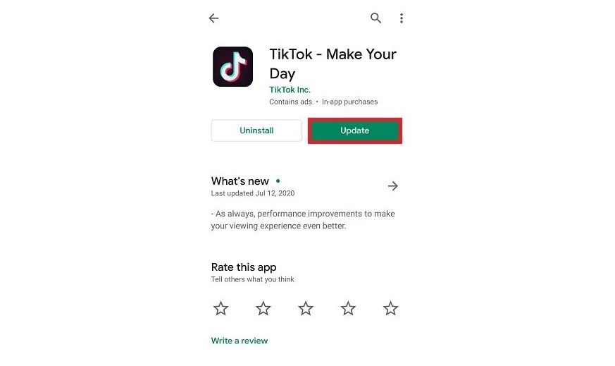 How do I update my TikTok app?