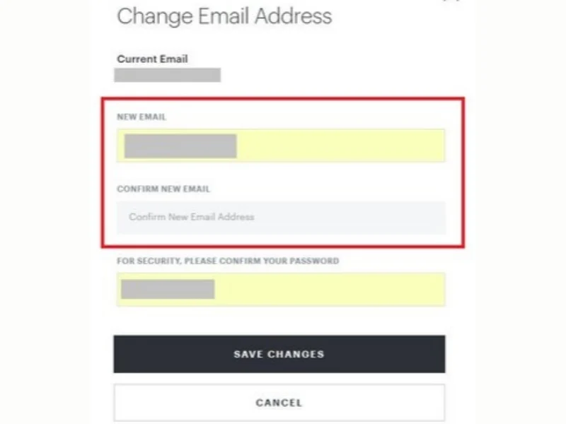 hulu change email