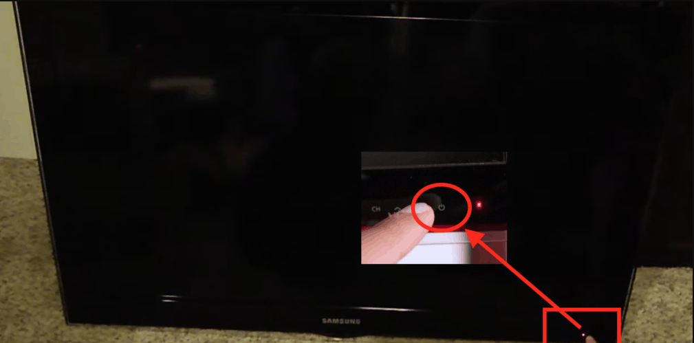power button on samsung tv