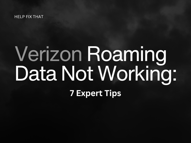 Verizon Roaming Data Not Working