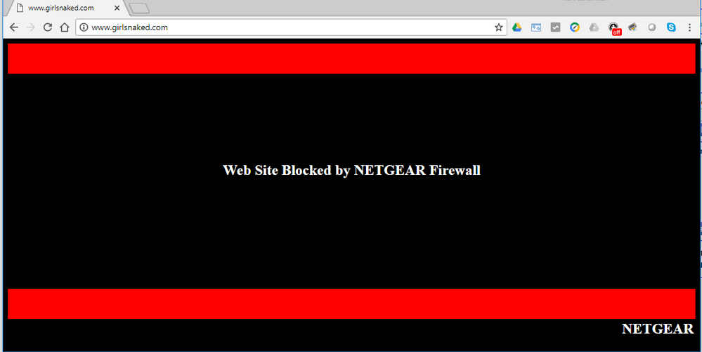 netgear website blocked message