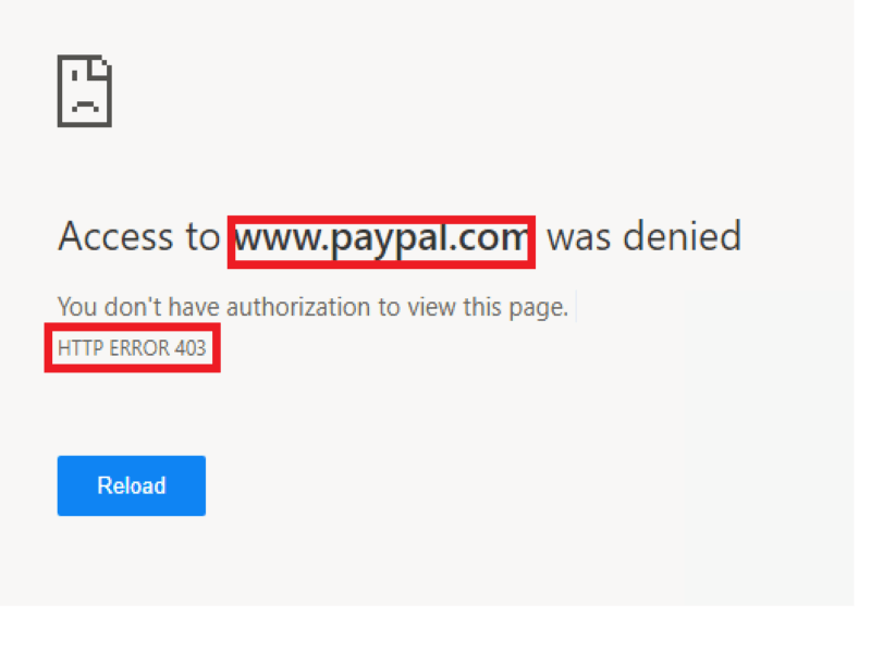 paypal access denied