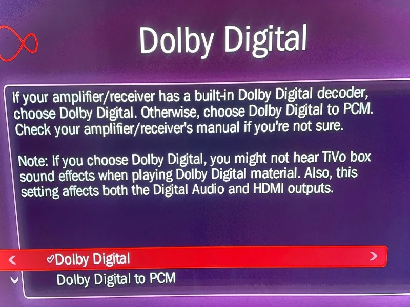 dolby to pcm settings