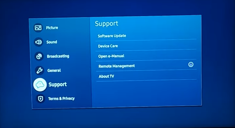 Updating Samsung TV
