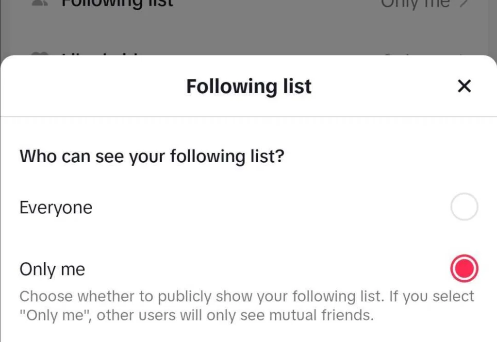 How do I block someone from seeing my followers on TikTok?