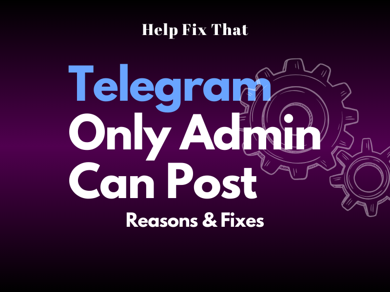 Telegram Only Admin Can Post
