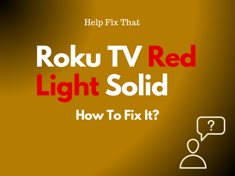 Roku TV Red Light Solid